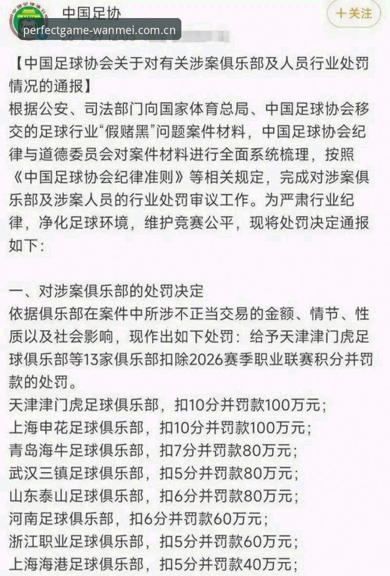 如何看待中国足协第三批禁足名单在完美体育平台的深度解析？